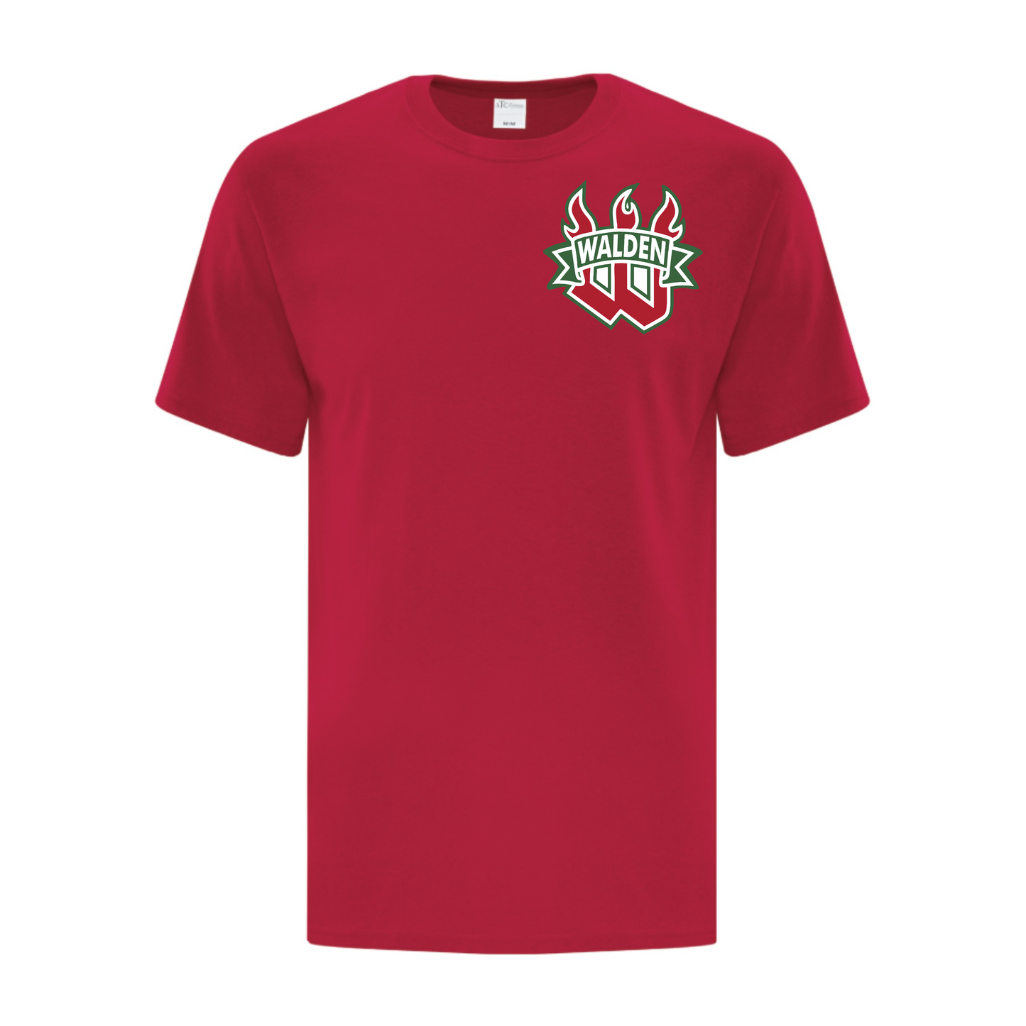 A photo of the Walden Minor Hockey Association - T-Shirt in colour red.