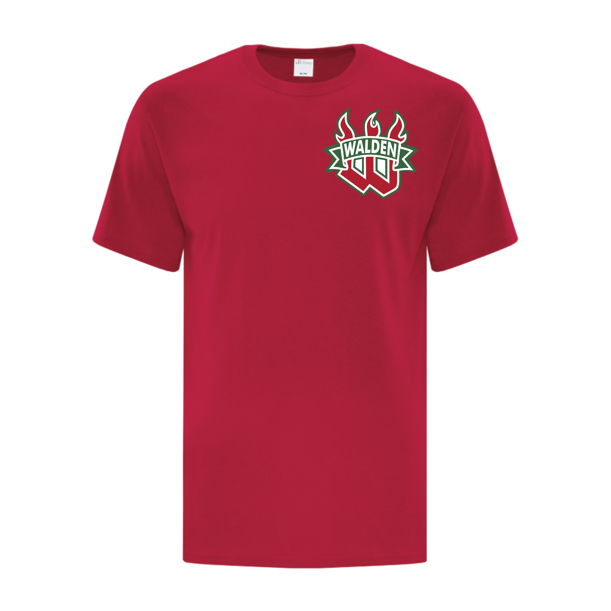 A photo of the Walden Minor Hockey Association - T-Shirt in colour red.