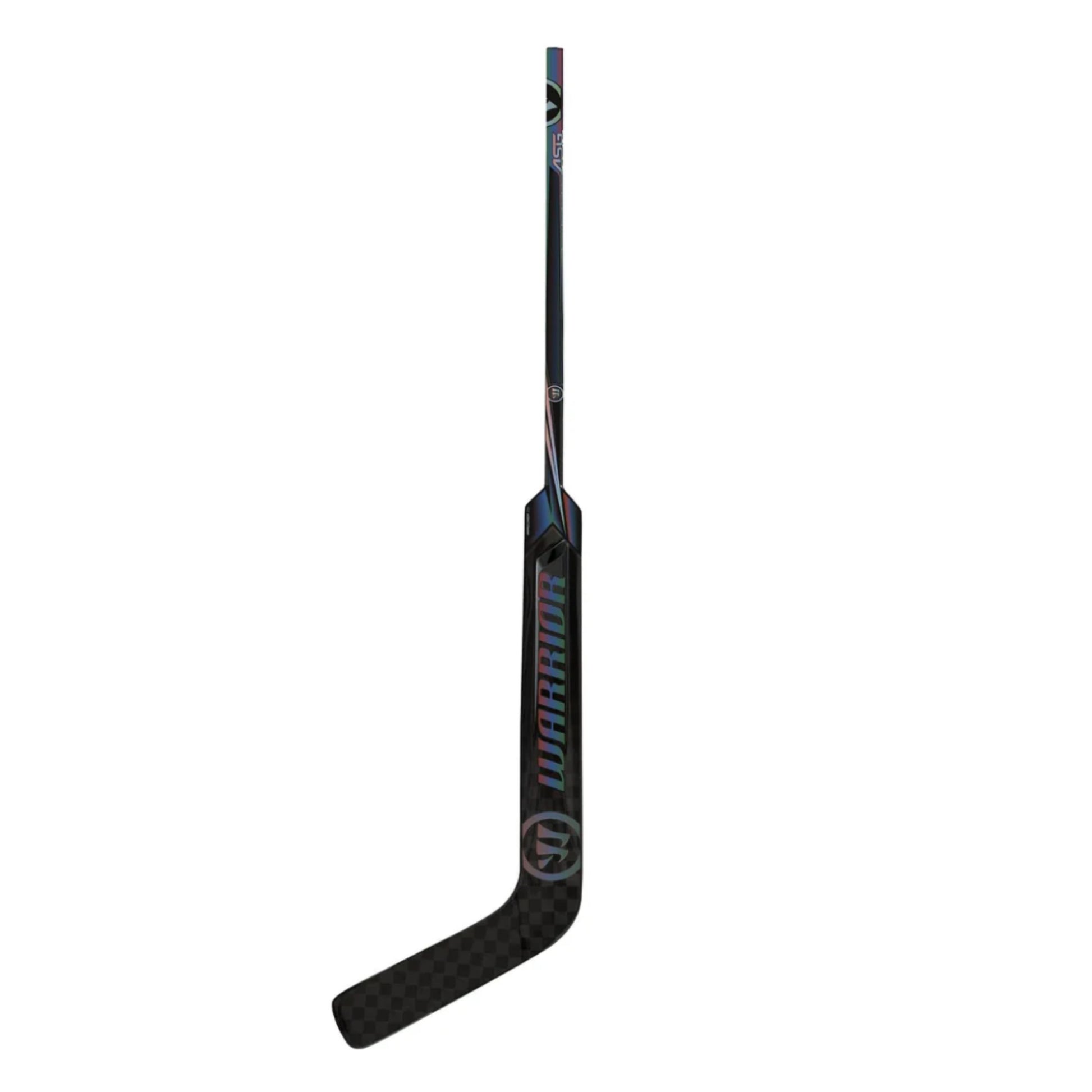 A photo of the Warrior Hockey Covert QR Goalie Stick in colour black and purple.