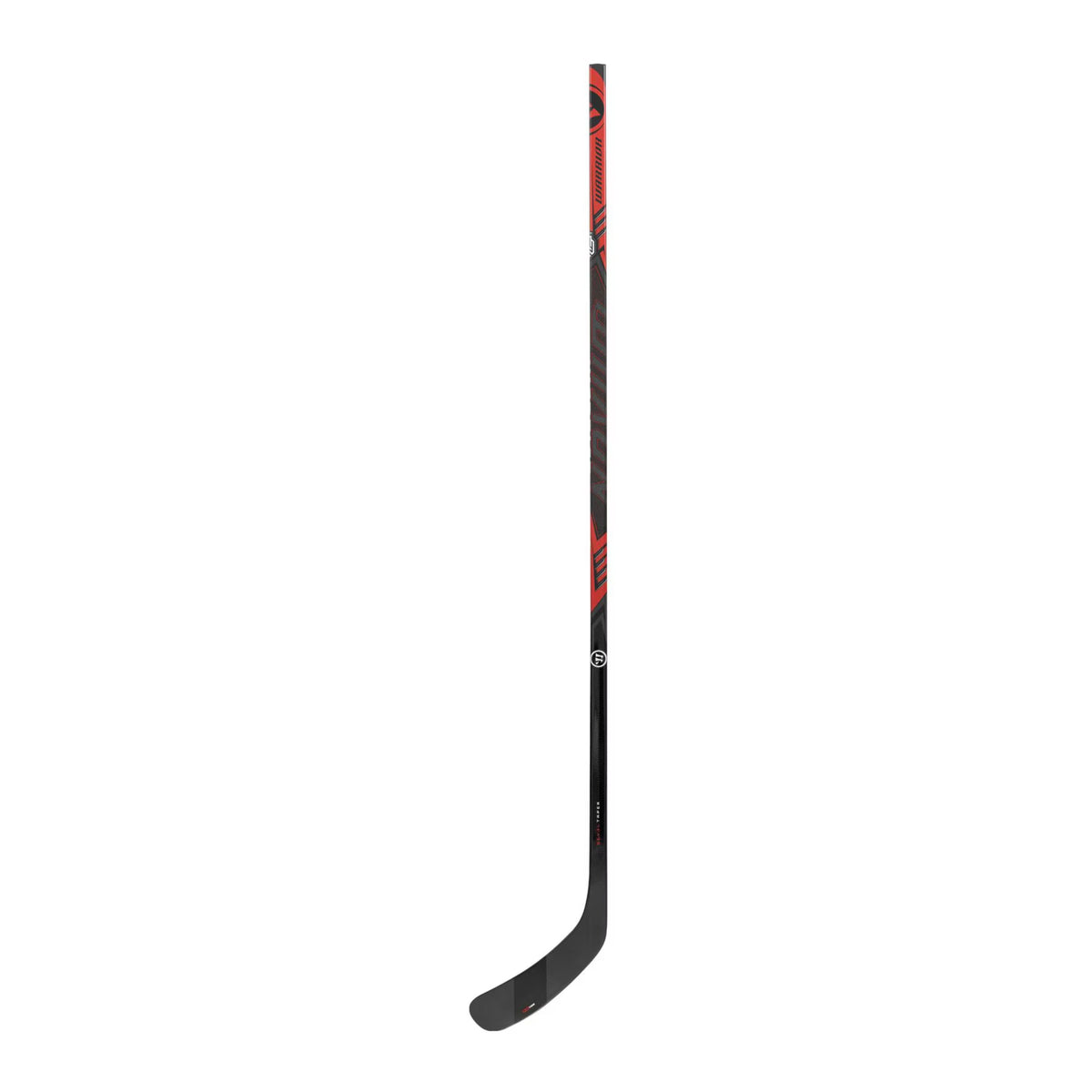 A photo of the Warrior Novium 3 SP Junior Hockey Stick in colour black and red.