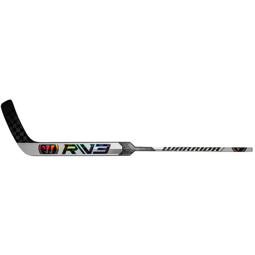 A photo of the Warrior Ritual V3 Pro Senior Goalie Stick - Regular Hand in colour chrome