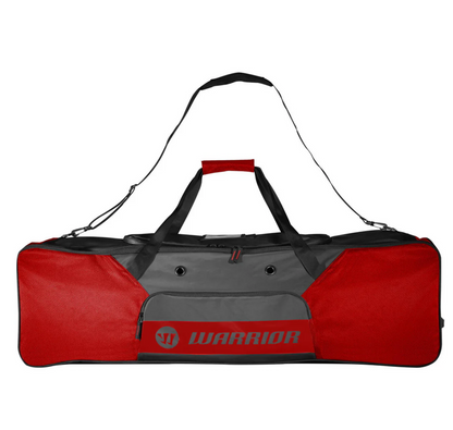A photo of the Warrior Blackhole Lacrosse Duffel Bag in color red.