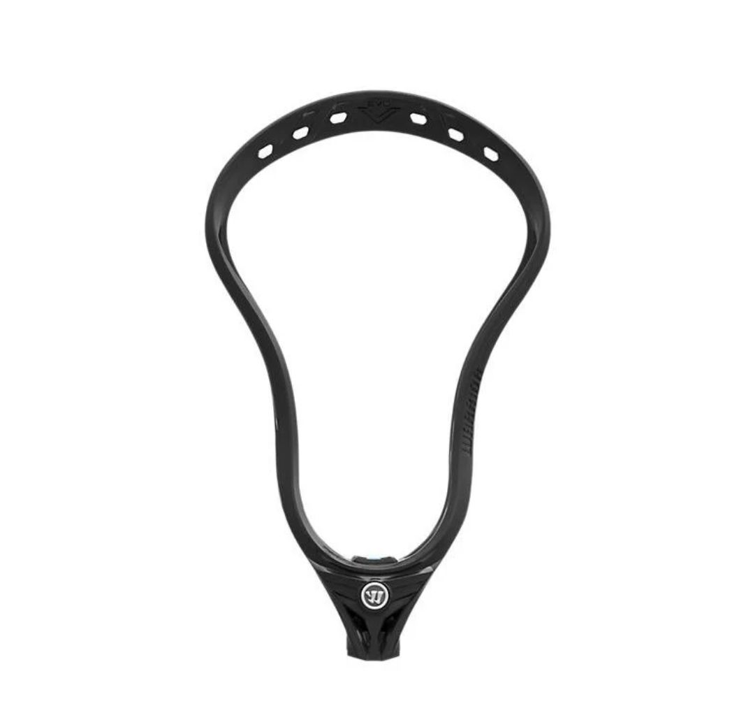 A photo of the Warrior EVO V Unstrung Lacrosse Head in colour black.
