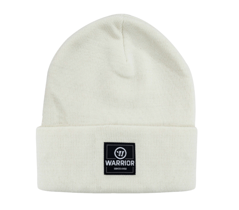 A photo of the Warrior Knit Beanie in colour cream white.