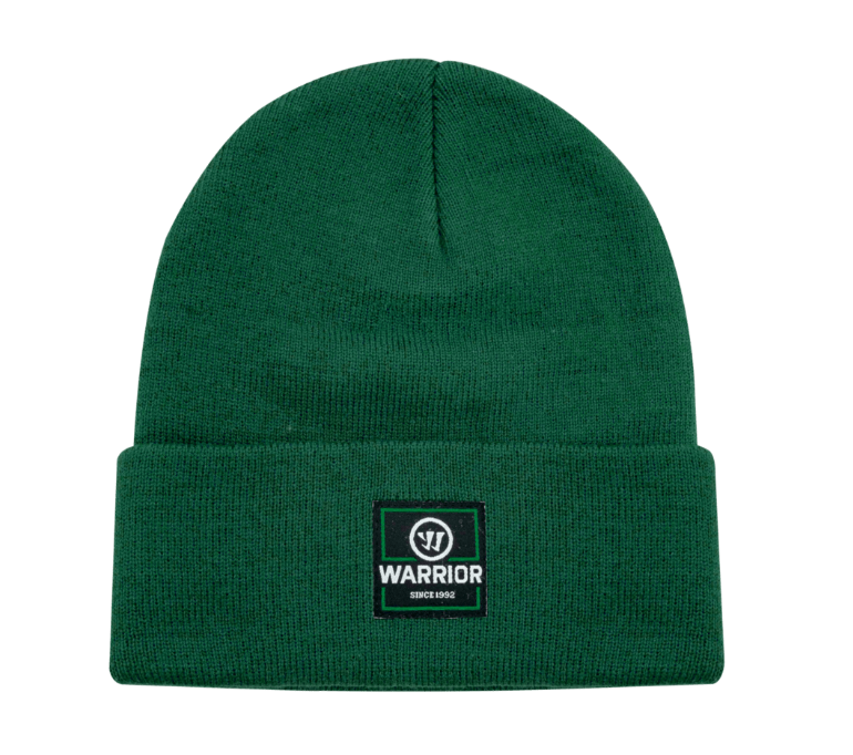 A photo of the Warrior Knit Beanie in colour dark green.