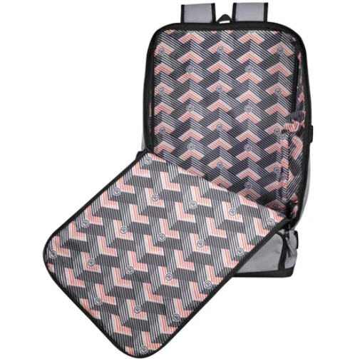  A photo of the Warrior Q10 Jet Pack Max Backpack in colour grey with a red and black inside.
