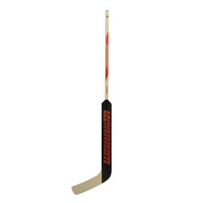 A photo of the Warrior Swagger Pro 24" Intermediate Goalie Stick in colour beige, black and red.