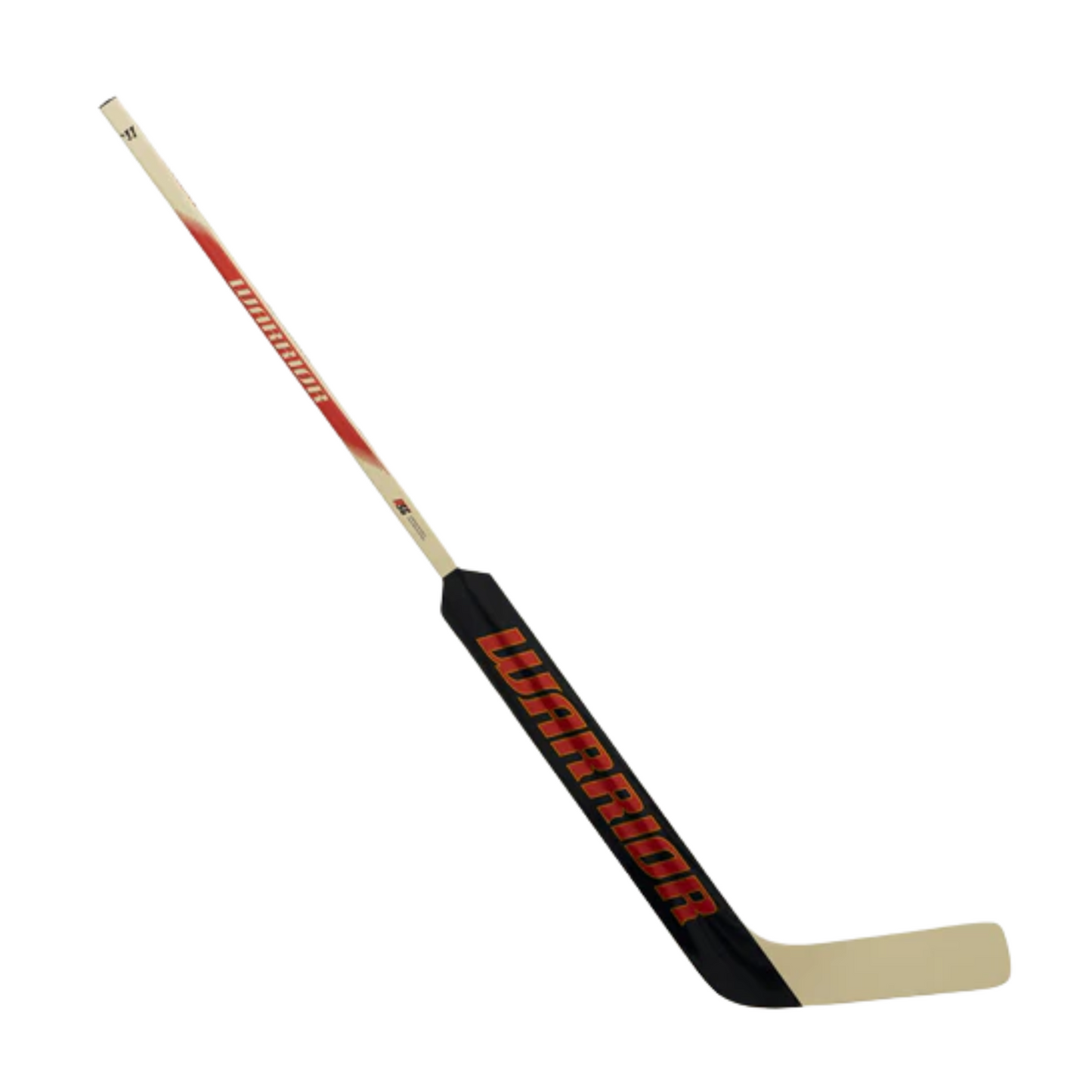 A photo of the Warrior Swagger Pro 24" Intermediate Goalie Stick in colour biege, black and red.