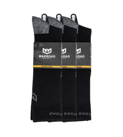 A photo of the Warroad Game Day Tech Hockey Socks in colour black.