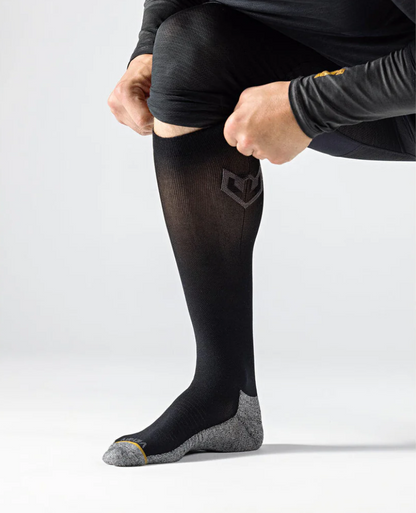 A photo of the Warroad Game Day Tech Hockey Socks in colour black.