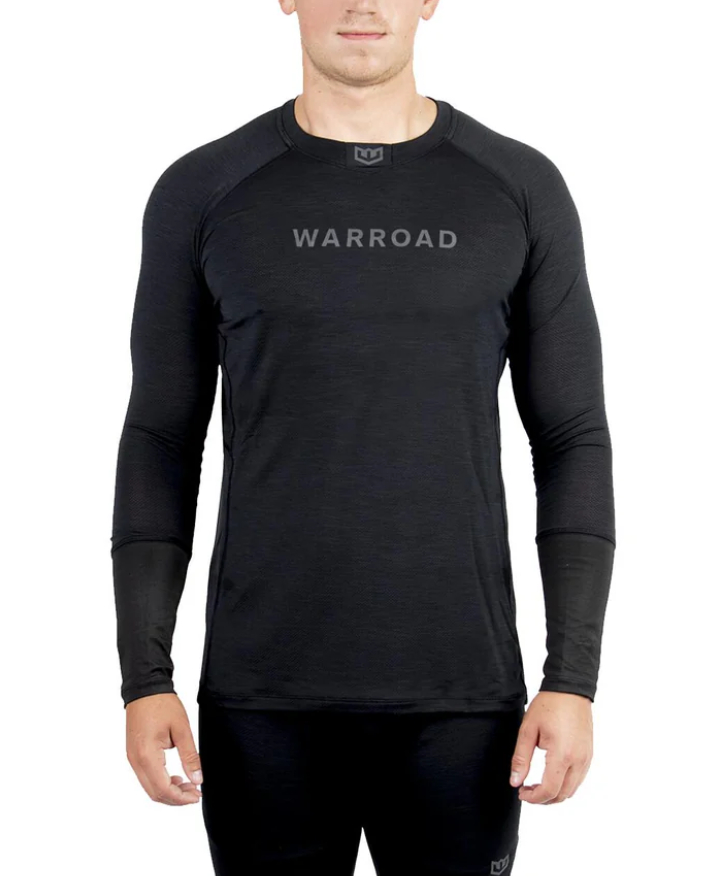 A photo of the Warroad Tilo Pro Stock Hockey Baselayer Top in colour black.