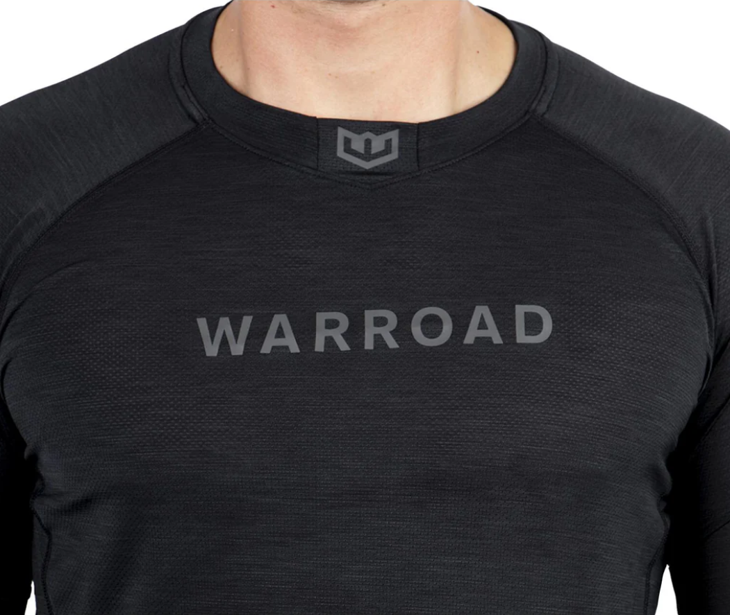 A photo of the Warroad Tilo Pro Stock Hockey Baselayer Top in colour black.