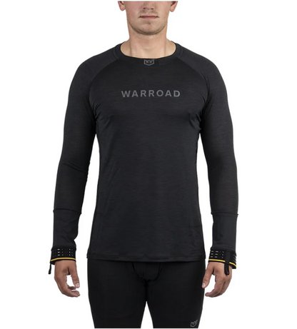 A photo of the Warroad Tilo Pro Stock Padloc Hockey Baselayer Top in colour black.