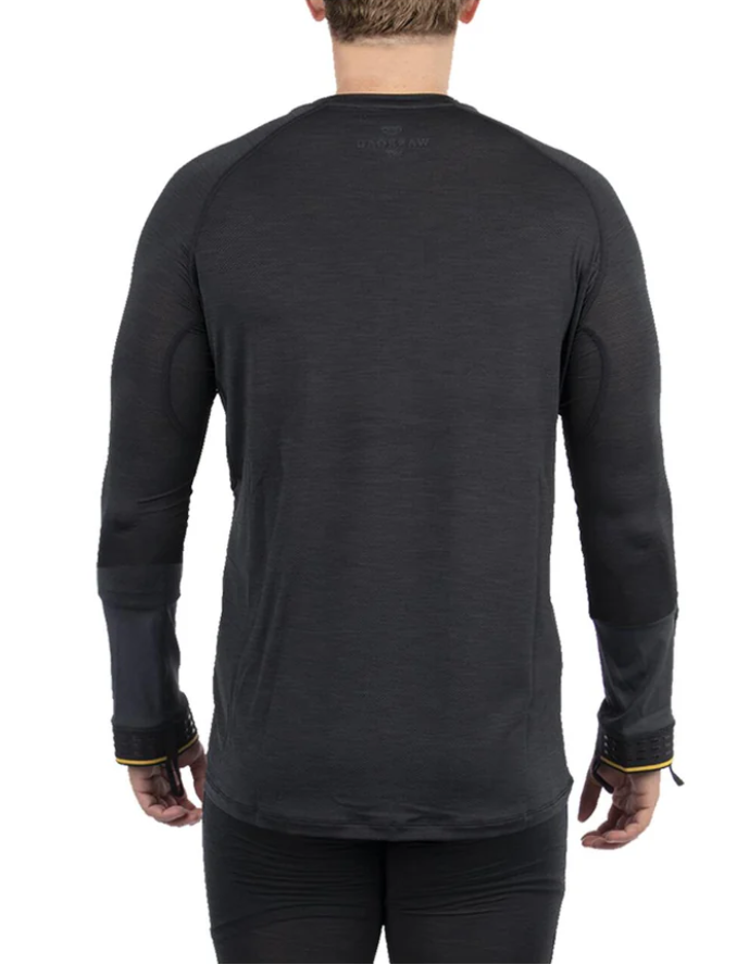 A photo of the Warroad Tilo Pro Stock Padloc Hockey Baselayer Top in colour black.