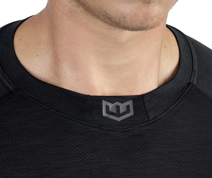 A photo of the Warroad Tilo Pro Stock Padloc Hockey Baselayer Top in colour black.