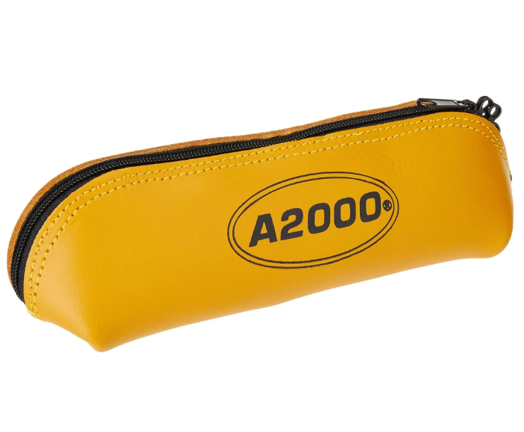 A photo of the Wilson A2000 Glove Care Kit Case in yellow.