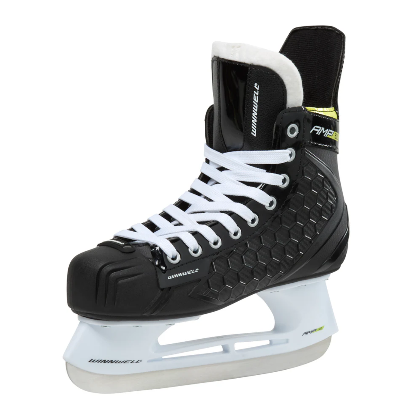 A photo of the Winnwell AMP500 Senior Hockey Skates in colour black.