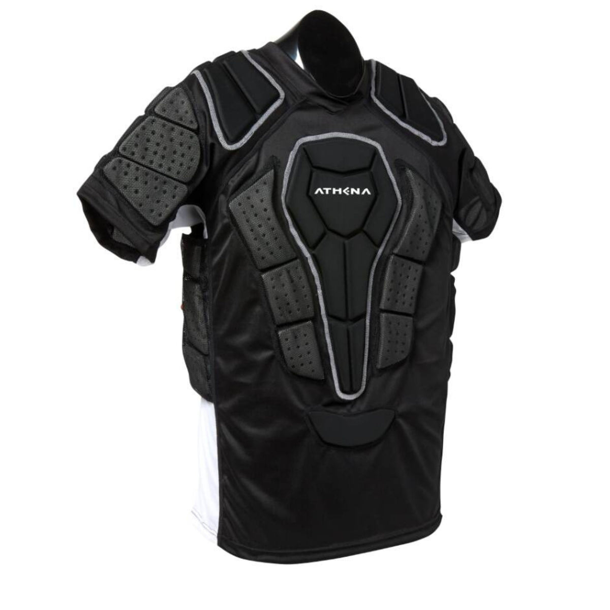 A photo of the Winnwell Athena Ringette Premium Padded Shirt in colour black.