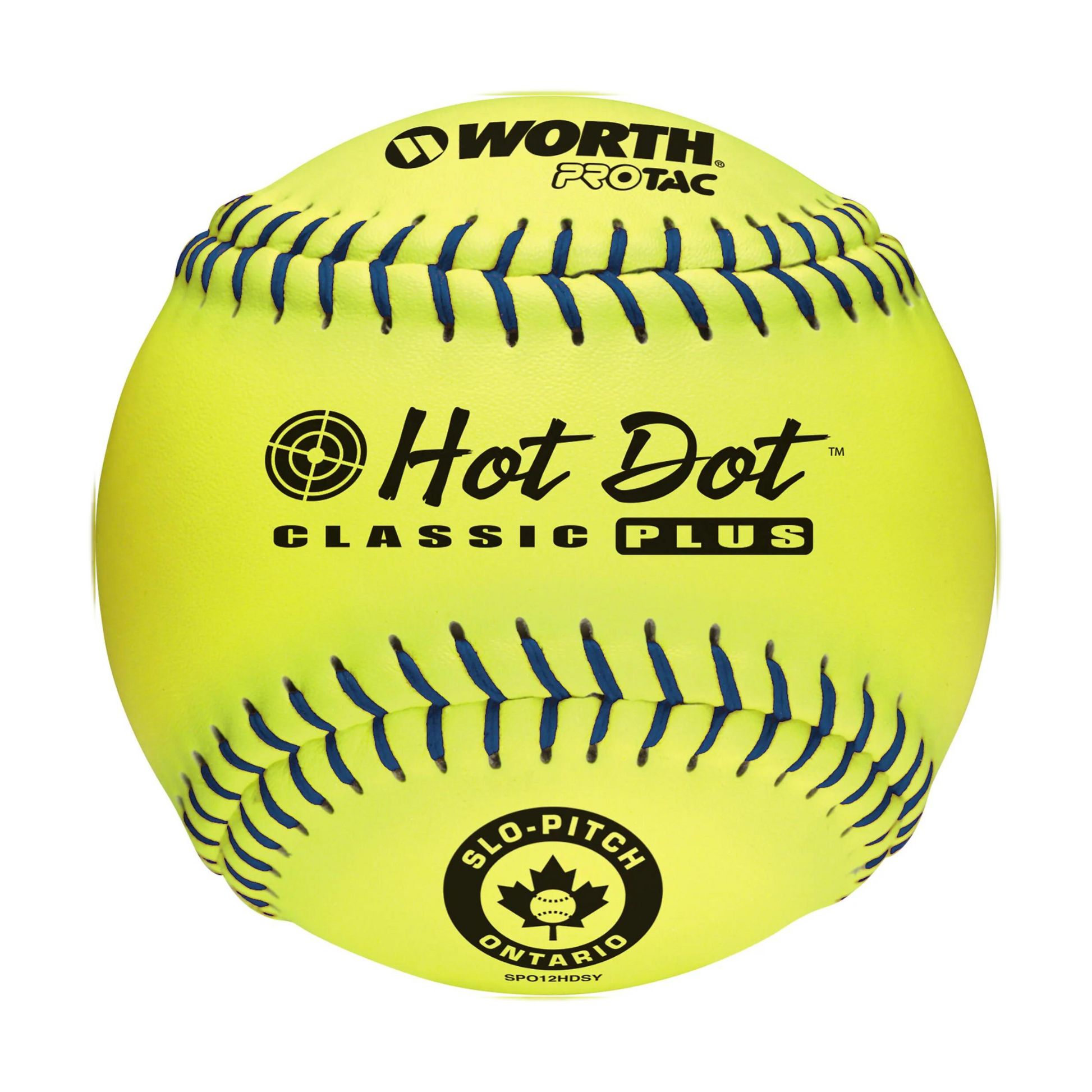 Worth SPO Hot Dot 12" Softball - Pack of 12 