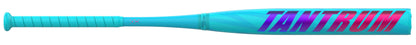 A photo of the Easton Tantrum Loaded 13" 2-Piece Slo-Pitch Softball Bat (2026) in colour blue with red and purple text.