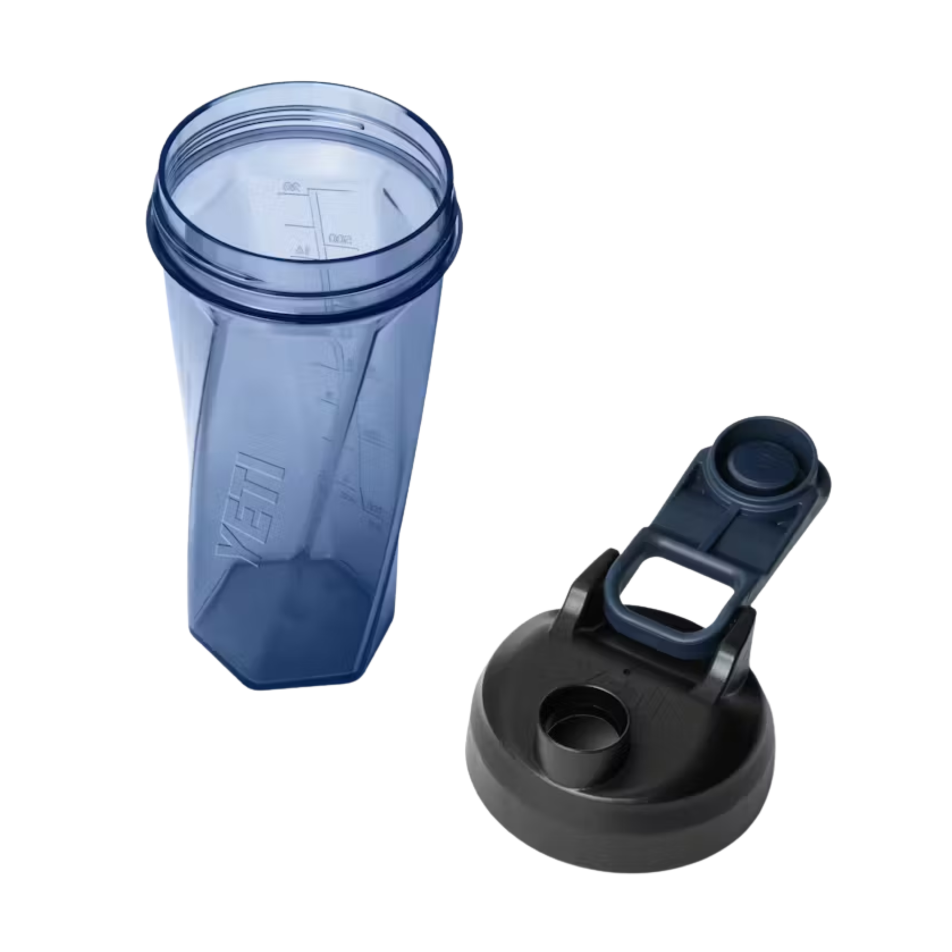 A photo of the YETI Yonder 27oz Shaker Bottle w/ Helimix Technology in colour navy blue.