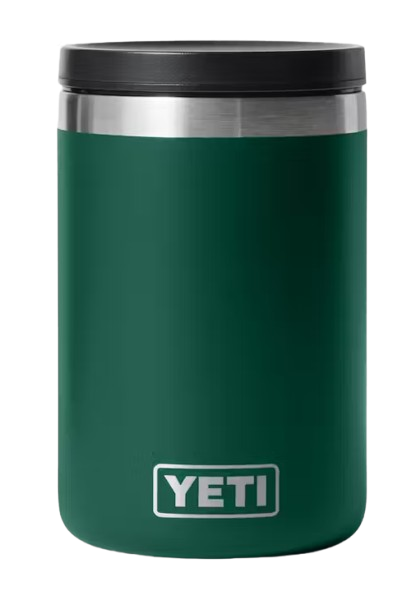 A photo of the YETI Rambler® 16 oz Insulated Food Jar in colour black forest green.