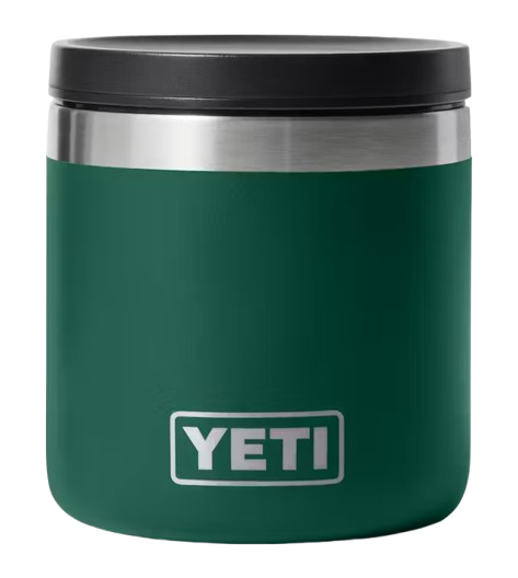 A photo of the YETI Rambler® 236 ml Insulated Food Jar in colour black forest green.