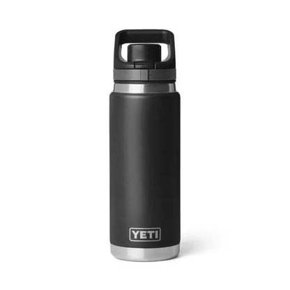 A photo of the Yeti Rambler 26 oz Bottle with Flip Chug Cap in colour black.