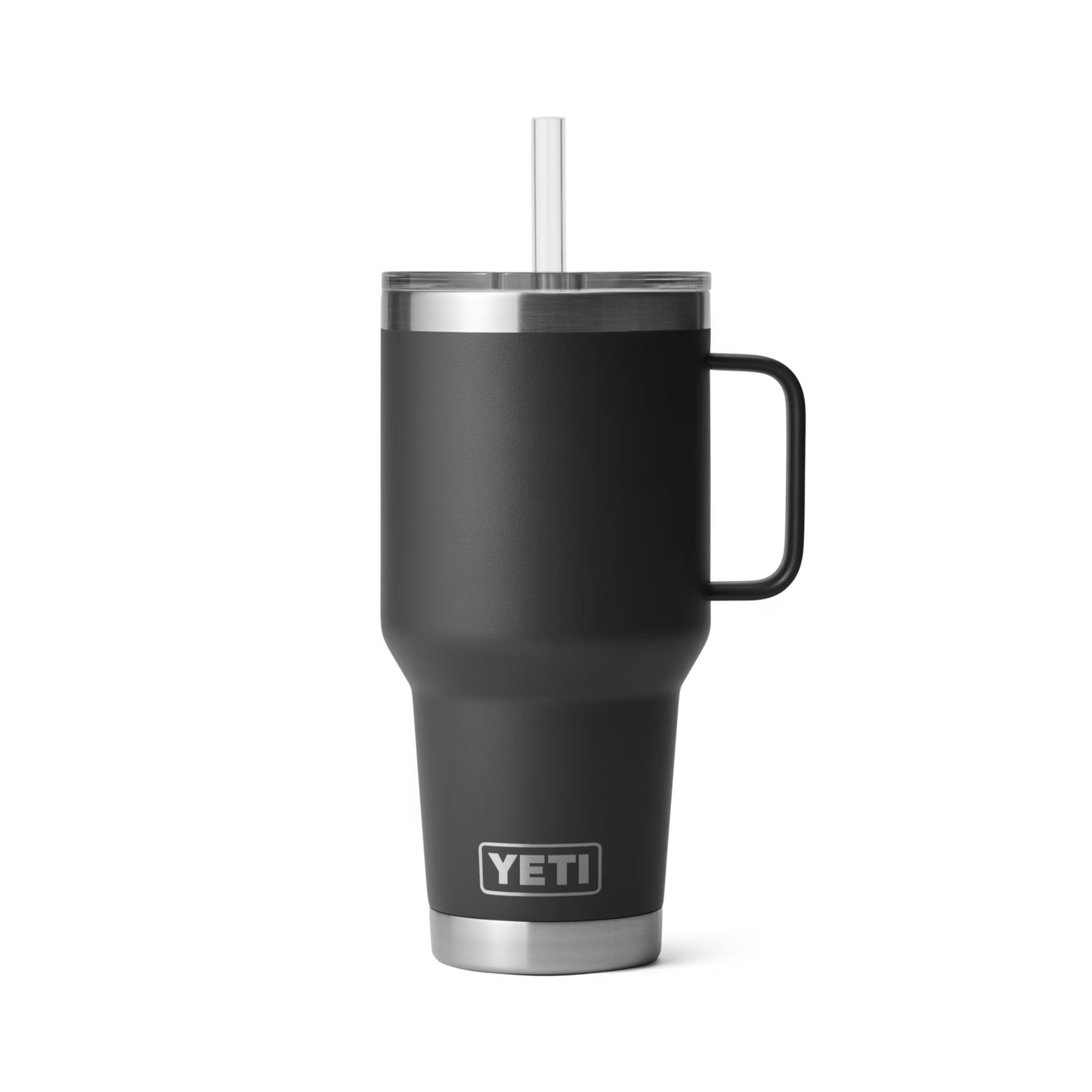 A photo of the Yeti Rambler 35oz Straw Mug in colour Black