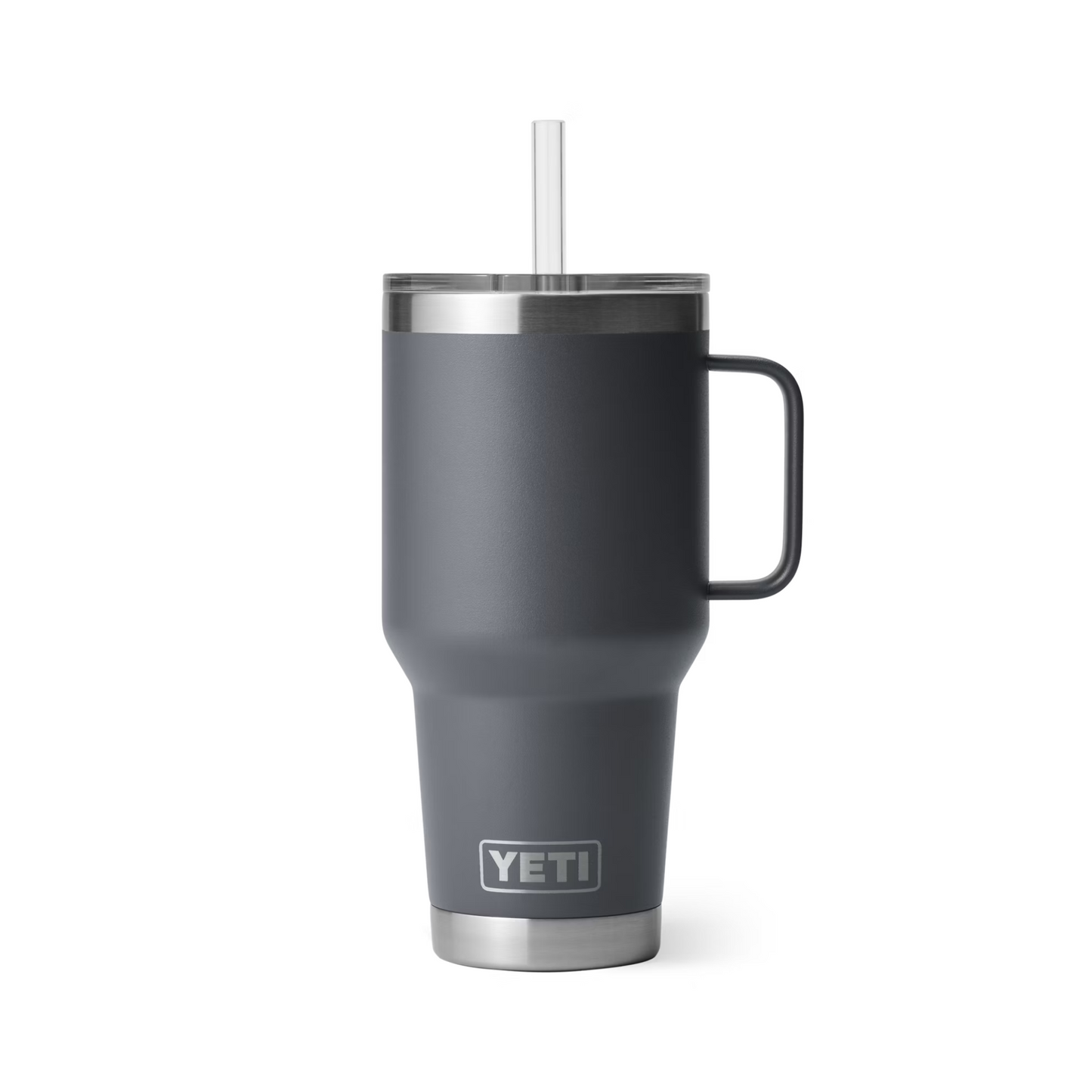 A photo of the Yeti Rambler 35oz Straw Mug in colour Charcoal