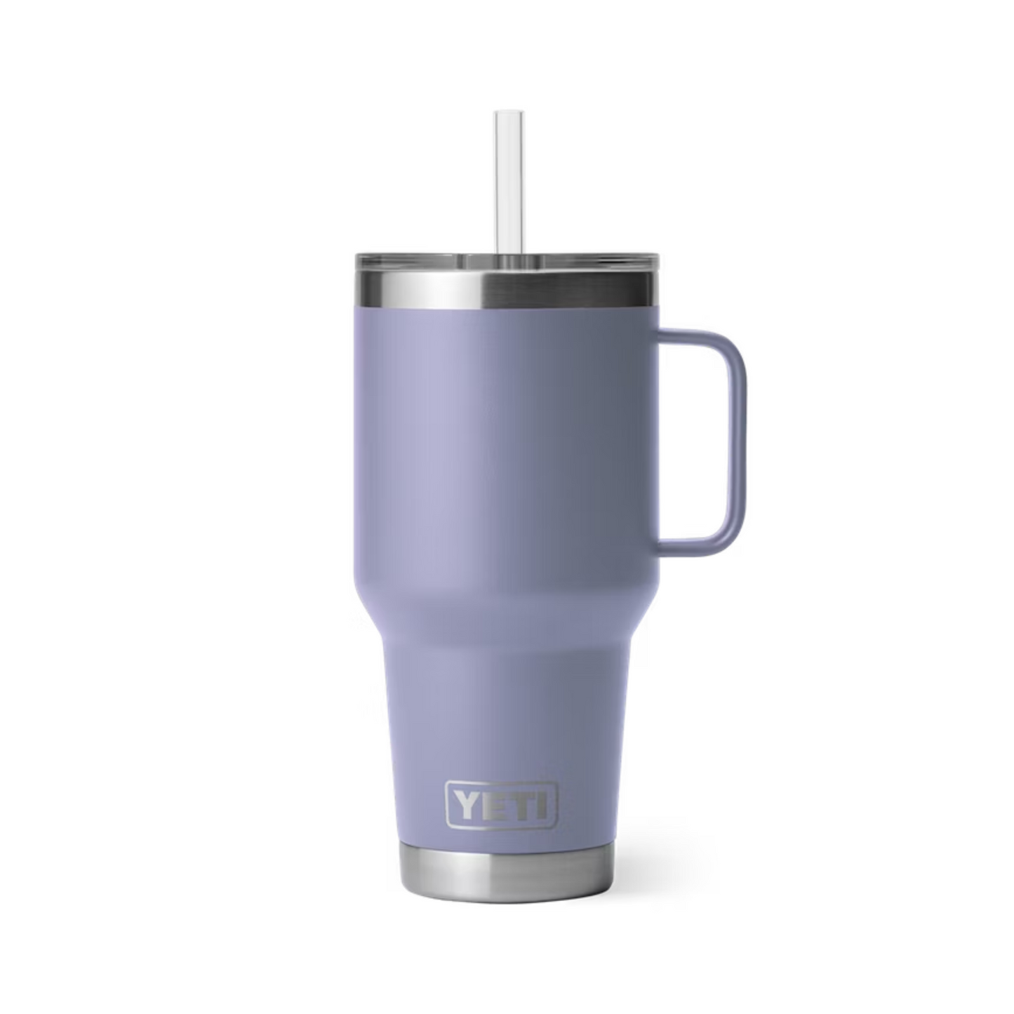 A photo of the Yeti Rambler 35oz Straw Mug in colour Cosmic Lilac