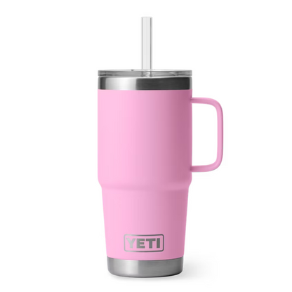 A photo of the Yeti Rambler 35oz Straw Mug in colour  Pink