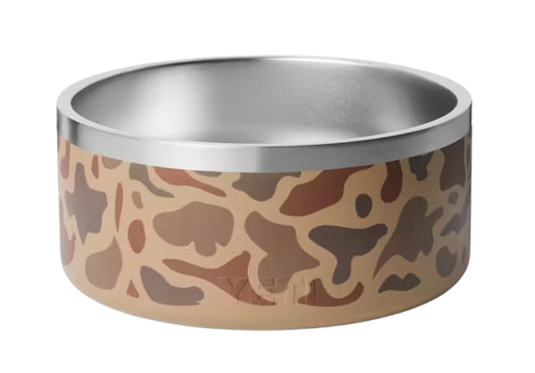 A photo of the Yeti Boomer 8 Dog Bowl in colour wetlands camo.