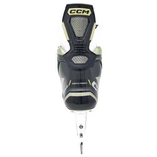 A photo of the CCM Tacks AS-V Senior Hockey Skates 2022 edition with Step Steel back view