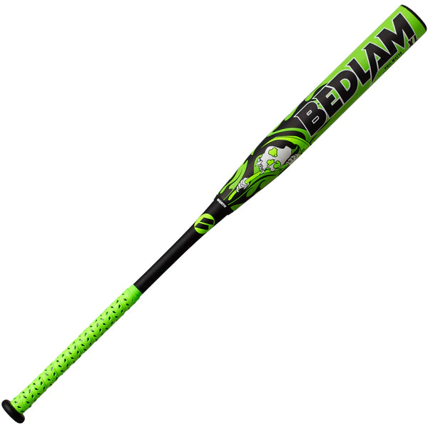A photo of the Worth Bedlam Phil Matte 12.5 inch barrel XL USSSA Load Barrel Slow Pitch Bat in colour green front bedlam view
