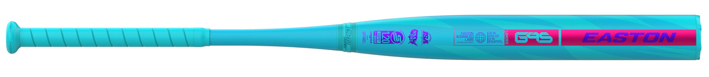 A photo of the Easton Tantrum Loaded 13" 2-Piece Slo-Pitch Softball Bat (2026) in colour blue with red and purple text.
