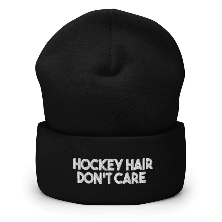 Hockey Benders Hockey Hair Don't Care Beanie in black