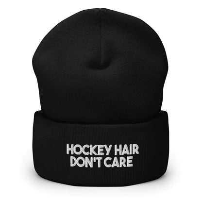 Hockey Benders Hockey Hair Don't Care Beanie in black