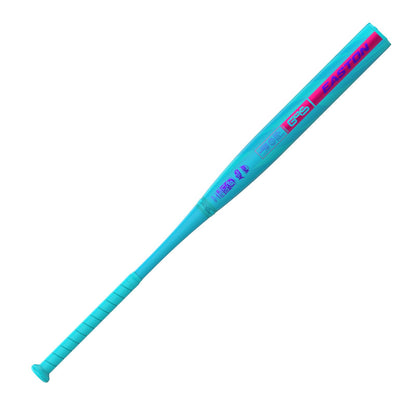 A photo of the Easton Tantrum Loaded 13" 2-Piece Slo-Pitch Softball Bat (2026) in colour blue with red and purple text.