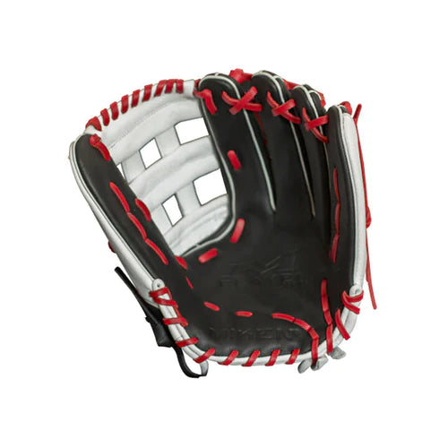 A photo of the Miken Player Series 13.5 inch slow pitch slo-pitch glove palm view