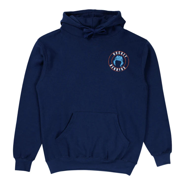 This is the front of the Hockey Benders Puck Hoodie