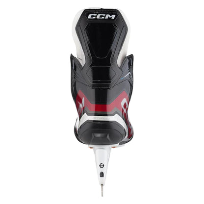 A photo of the CCM S23 Jetspeed Shock Senior Skate in colours black and red back view.