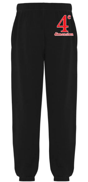 A photo of the La 4e dimension - ESMC Sweatpants in color black with 4e dimensions logo