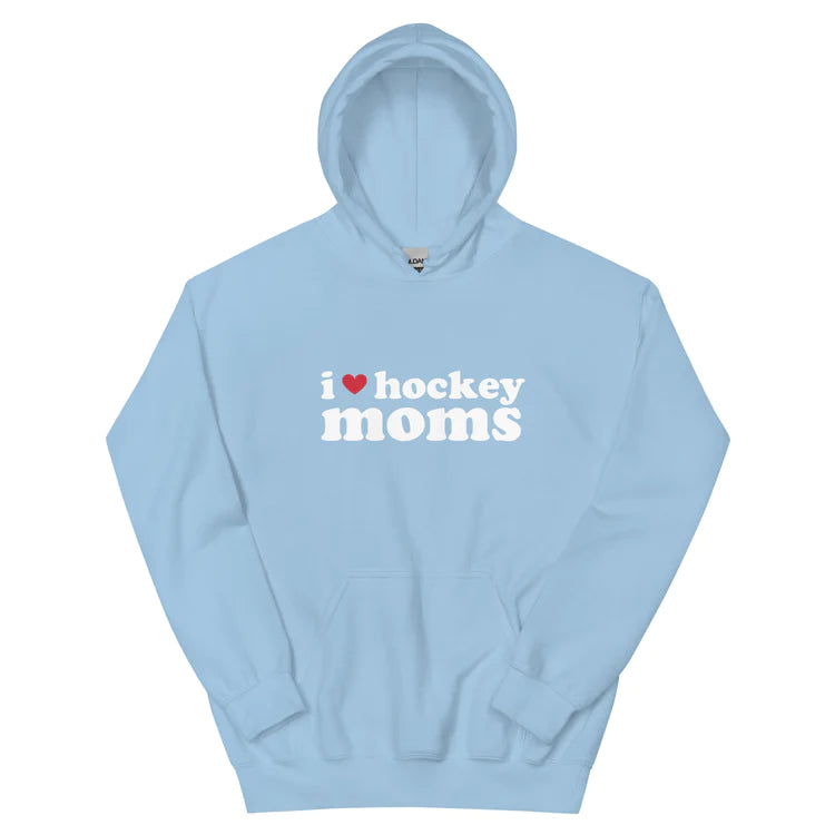 This is the blue I heart hockey moms Hockey Benders hoodie
