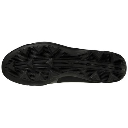 A photo of the Mizuno Wave LightRevo TPU Low Men's Molded Baseball Cleats in colour black, bottom sole view.
