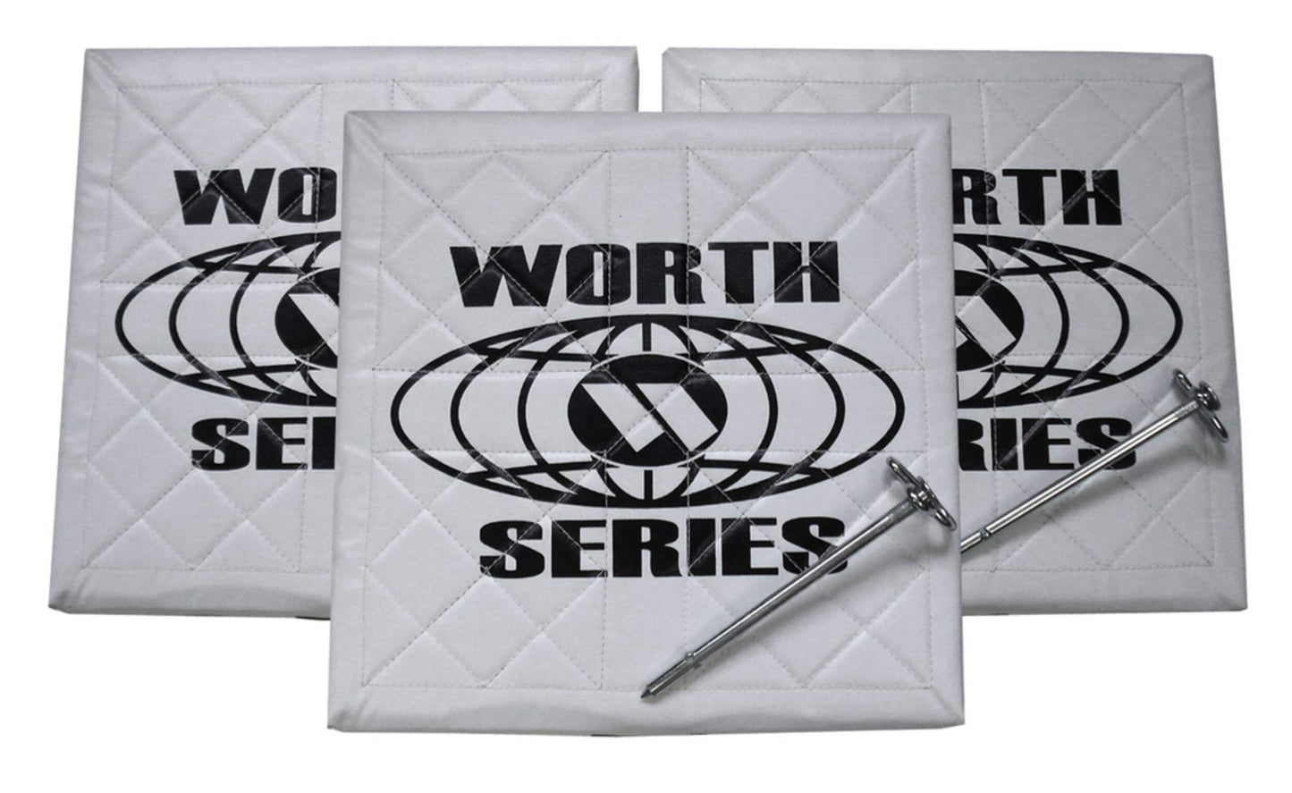 A photo of the Worth Deluxe Base Set with Bag, 3 Bases in colour grey with black text 'Worth Series'