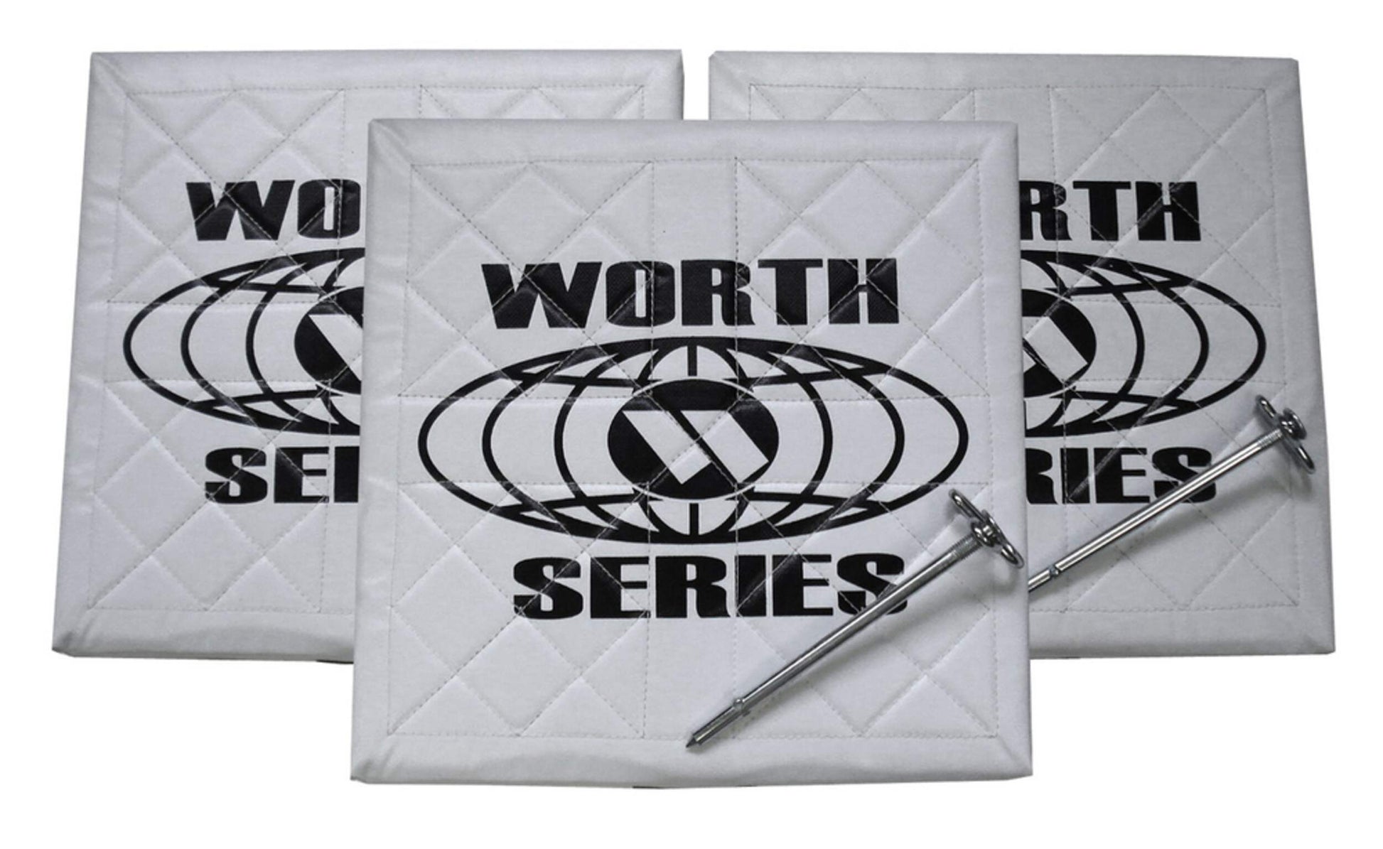 A photo of the Worth Deluxe Base Set with Bag, 3 Bases in colour grey with black text 'Worth Series'