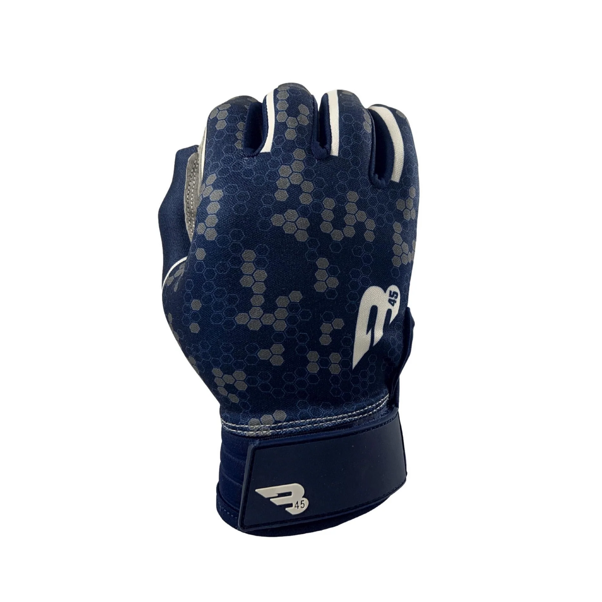 A photo of the The Knock Series B45 Batting Glove in colour navy, front view.