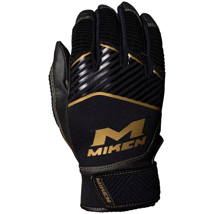 Miken Pro Adult Slo Pitch Batting Gloves Black
