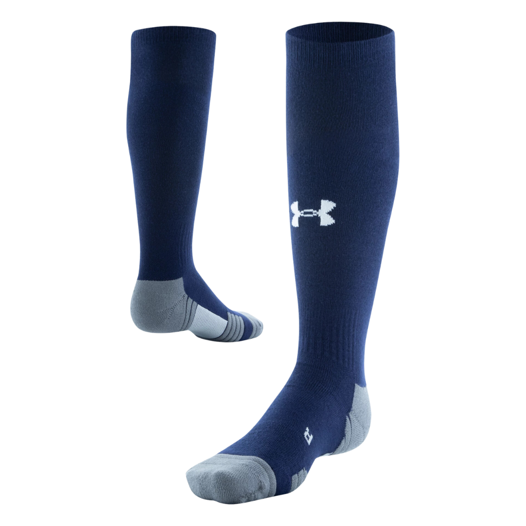 A photo of the Under Armour Soccer Socks in colour navy.